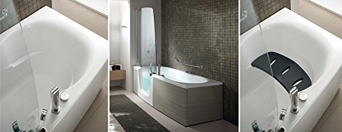 Teuco Duschbadewanne 382 Türe links mit Wanneneinlauf mit Clean Glas pflegeleicht-5