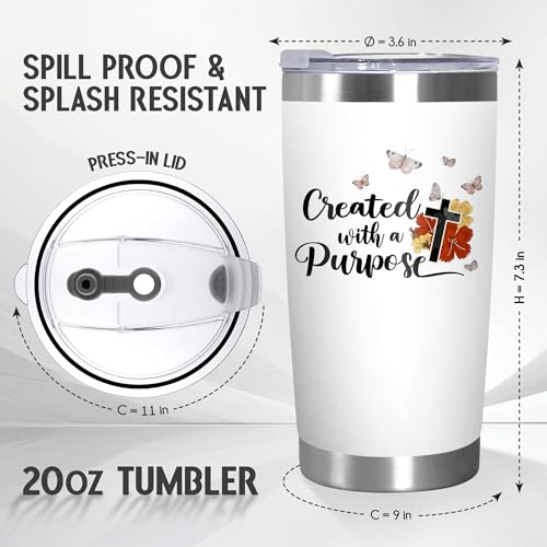 TEEZWONDER Christmas Birthday Gifts for Women - You Are Stainless Steel Insulated Coffee Tumbler With Lid 20 Oz - Inspirational Christian Gifts for Women, Birthday Gift for Wife Friends Mom Grandma