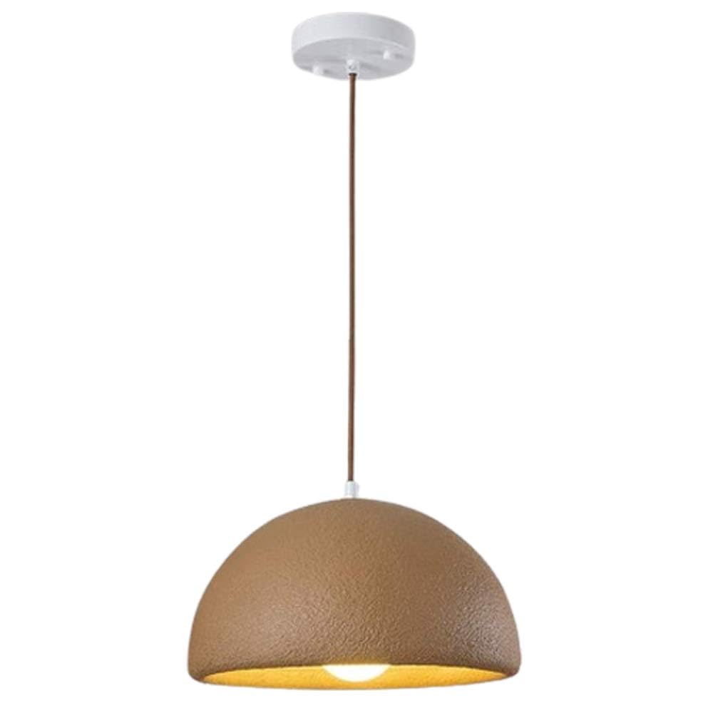 Lámpara colgante ajustable para techos bajos con diseño domo retro