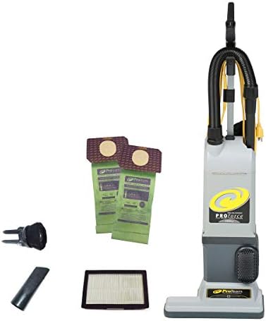 ProTeam ProForce 1500XP Bagged Upright Vacuum Cleaner with HEPA Media Filtration, Commercial Upright Vacuum with On-Board Tools, Corded