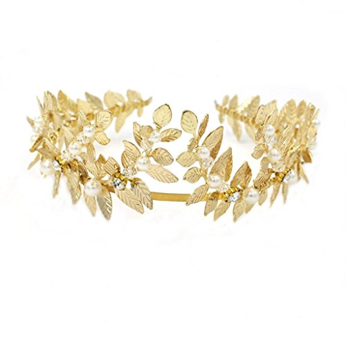 Corona di Cristallo Fiore Foglia d'orato Perla