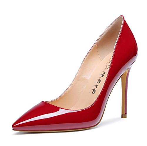Image of Castamere Womens High Heels Pointed-Toe Slip-on Stilettos Pumps 4Inch Heel Shoes