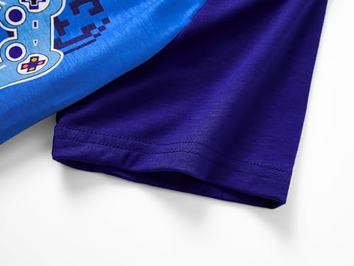 Beezizac Little Big Boys Pajamas Cozy Short Sleeves & Pants Cool 2-Piece PJ Set Kid Sleepwear Size 6-184