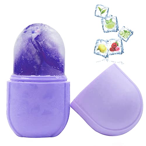 SELERS Ice Roller Silicone Facial Ice Tray Massager, Enhance Your Natural Glow, Add Healthy Luster for Face and Neck Which Helps Enhance Skin Elasticity & Tone Skin (Purple)
