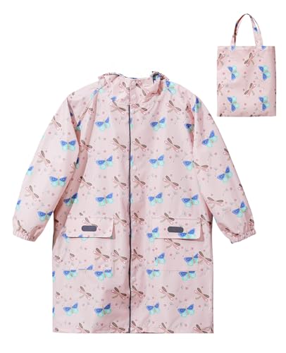 Kids Raincoat Girls Boys Rain Jacket Hooded Rain Poncho Rainproof Cape Rainwear Reusable Outwear