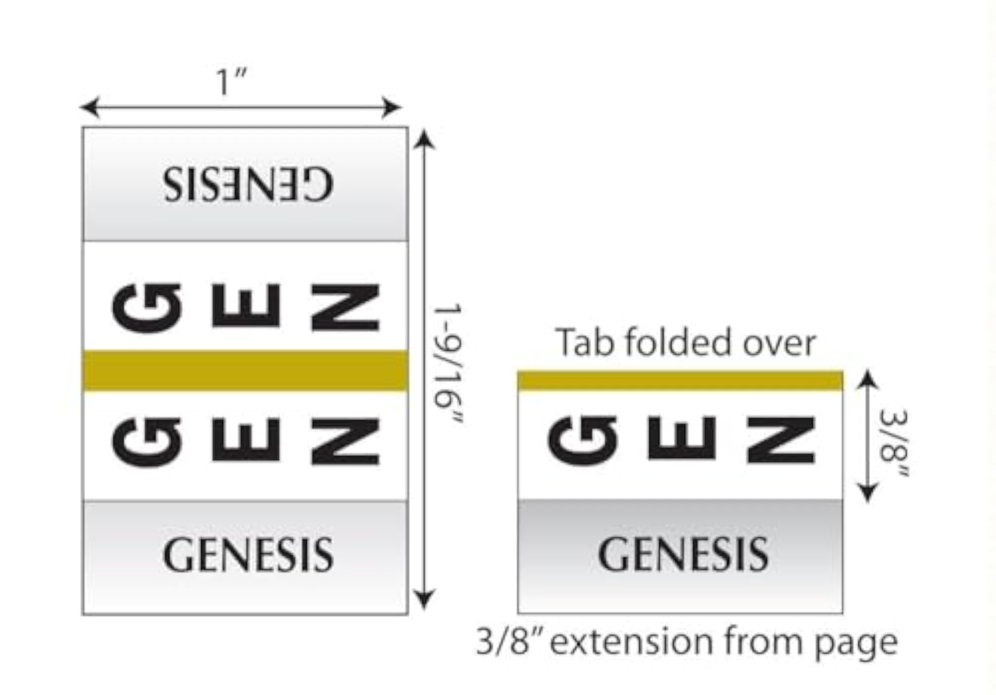 Large Print Silver Bible Indexing Tabs
