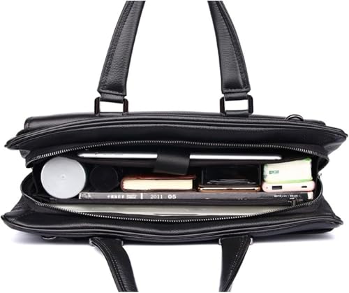 Briefcases for men Leather Men First Layer Cowhide Business Briefcase Multi-functional Messenger Shoulder Men3