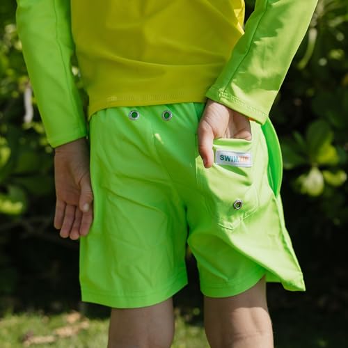 Image of SwimZip Boys' Long Sleeve Rash Guard & Swim Shorts Set - UPF 50+ Sun Protection