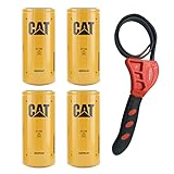 Caterpillar 266-7143 Engine Oil Filter w/IHD Strap Wrench Bundle (4)
