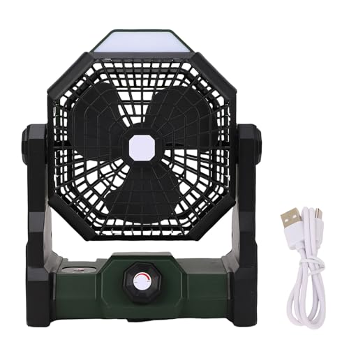 Ventilador de iluminación recargable AUNMAS portátil para combatir el calor en camping 7