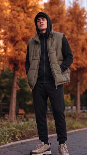 COOFANDY Men's Long Sleeve Tracksuit Athletic Full Zip Sweatsuit Lightweight Hooded Sweat Suits with Zipper Pockets (Black M) - image 3