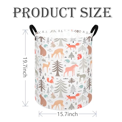 Image of Kids Laundry Storage Hamper Toys Nursery Bin with Handles | Gift Laundry Basket ,Storage Basket for Kids Room Bedroom Decor