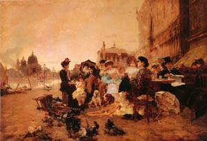 Peinture à l'huile Venise Riva Schiavone habiller un grand mur