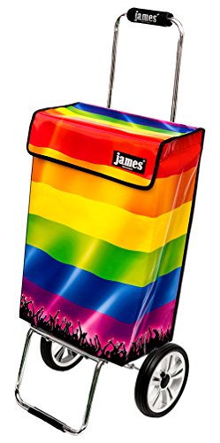 James® Einkaufstwagen Design Rainbow Deluxe, moderner Einkaufstrolley, bunter Lifestyle Trolly, Rollkoffer, 40kg Tragkraft, klappbar, 100 Designs, Made in EU! – Bild 3