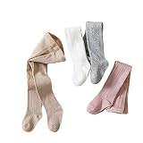 BeiVSlley Baby Girls 4 Pack Tights Toddler Mesh Leggings Stockings Cute Bowknot Seamless Pantyhose,P