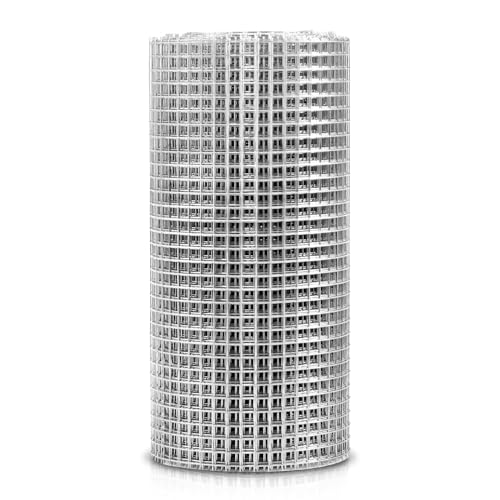 Jordbrux Galvanized Wire Mesh - 200mm x 6m Rodent Proofing Wire Metal Mesh, Welded Rat Mesh to Stop Rodent Animals, Mice & Mouse Access, for Filling In Gaps Around The Home & Garden