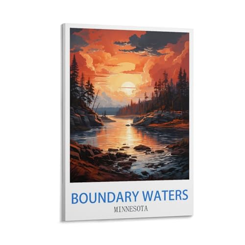 Affiche Boundary Waters Minnesota solution grand mur vide salon 40x60