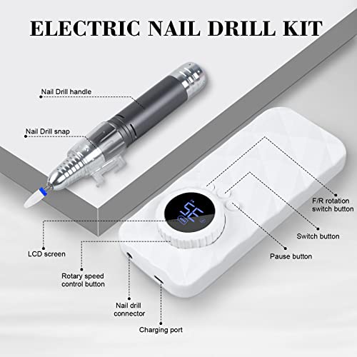 Saviland Lima Eléctrica para Uñas Profesional Portátil miniatura 3