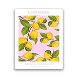 Valencia Naranja Sorrento Limón Melocotón Sicilia Pósters y láminas vintage Arte de pared Lienzo Pintura Cuadros de pared Cocina (30x40cm/Sin marco)