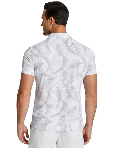 COOFANDY Men's Polo Shirts Short Sleeve Print Performance Golf Shirts Fashion Casual Beach Collared T-Shirts2