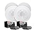 Dynamic Friction Company Front Rear Geospec Brake Rotors with 3000 Series Ceramic Brake Pads 4304-63036