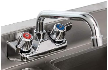 Commercial Stainless Steel 3 Compartment Under Bar Sink – 19" x 72" with Left & Right Drainboards, NSF Certified