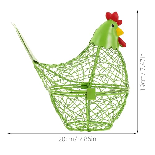 Cesta para huevos de hierro y contenedor de frutas compacto para encimeras de cocina 3