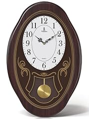 Musical Wall Clock with Pendulum Oval Pendulum Wall Clock with Melodies & Westminster Chimes item