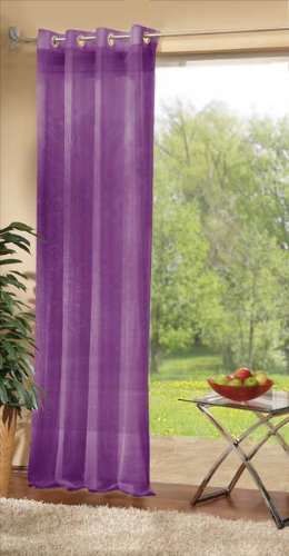 Gardinenbox Foulard Voile Oeillets, 245 x 140, Violet, uni 20332 Cover