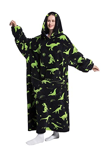Seogva Extra Long Wearable Blanket Hoodie, Oversized Sweatshirt for Women and Men Super Warm Cozy Giant Hooded - Image 3