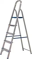 Escada Dobravel 5 Degraus em Aluminio Alumasa 120 kg de Capacidade