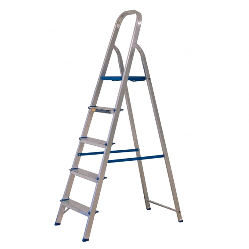 Escada Dobravel 5 Degraus em Aluminio Alumasa 120 kg de Capacidade