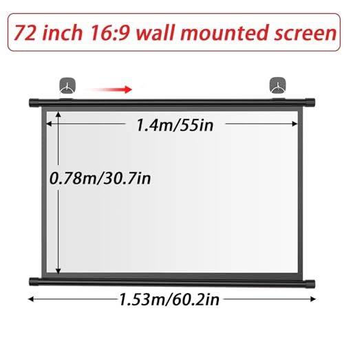 Pantalla Manual de Proyector Plegable 72" 16:9 miniatura 7