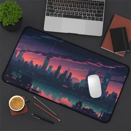 Mouse pad grande Ciudad Crepuscular de 700x400x2mm que mejora la precisión y velocidad del ratón