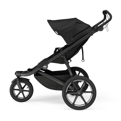 Thule Urban Glide 3 Single Child All-Terrain Stroller, Full-Suspension System, Air-Filled Tires, Upright seat with Adjustable Recline and Built-in legrest, Black