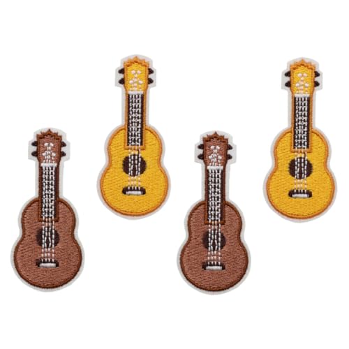 LIFKOME 4piezas Broches Bordados Forma Ukulele Accesorios Niñas Pin Solapa Guitarra Decorativo Para Ropa...