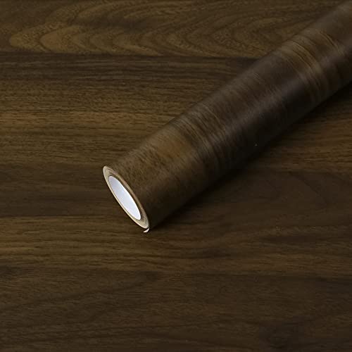 Fantasnight Film Autocollant pour meubles-Bois Marron Papier Adhesif PVC Étanche Papier Peint 40 X 300 cm Pour Cuisine les Meubles les Armoires Bricolage Auto Adhésif Film Décoratif Papiers Peints Cover