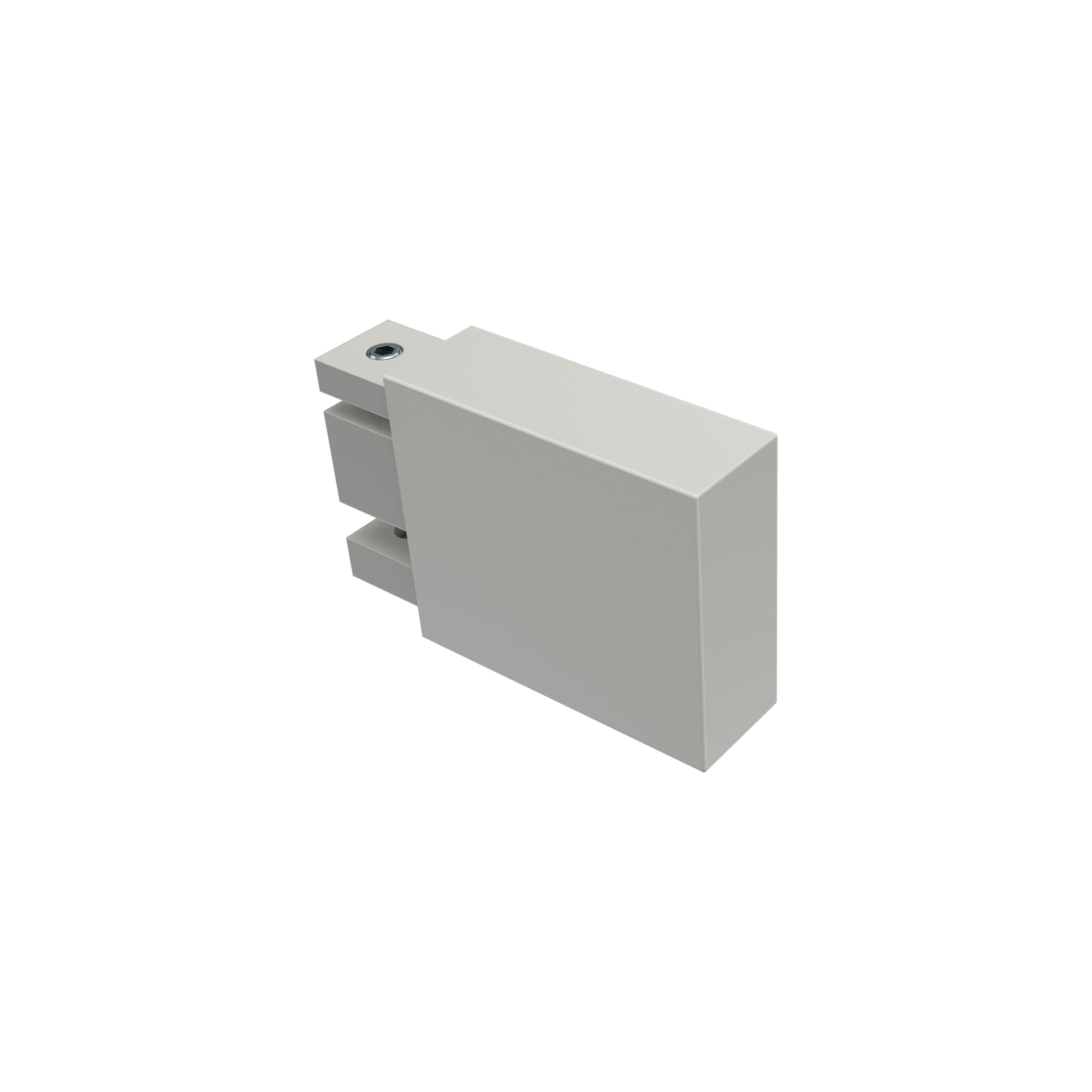 INTERDECO Innenlauf-Gardinenstange eckig 14 x 35 mm, kantige Innenlaufstange aus Metall, Weiß, zur Deckenmontage, Typ 10212934, 160 cm