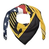 Flag of U.S. German Flag Fashion Neckerchief Neck Hair Bandana Printed Headscarf Handbags Scarf Costume Accessory