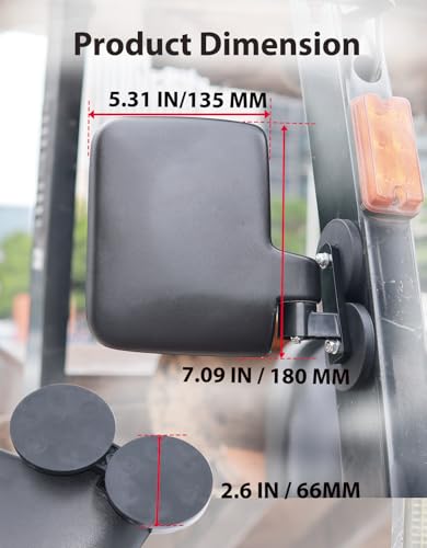 Image of Magnetic Tractor Mirrors Rear View Mirrors for Forklift Lawn Mower