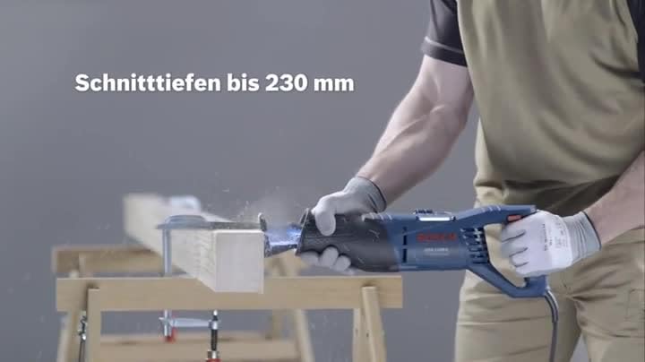 Bild 6 - Bosch Professional Säbelsäge GSA 1100 E (Leistung 1100 Watt, inkl. 1x Säbelsägeblatt S 2345 X für Holz, 1x Säbelsägeblatt S 123xF für Metall, Handwerkoffer)