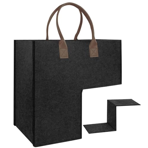 Cestino portaoggetti per gradini – Cesto portabiancheria pieghevole, elegante cestino per scale con manici, pratica soluzione di conservazione per scale, garantisce oggetti organizzati, facile da