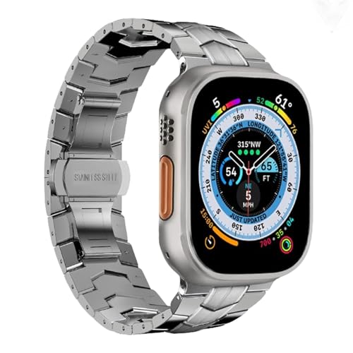Bracelet Apple Watch 45mm 44mm titane réglable pour iWatch Series 9 SE