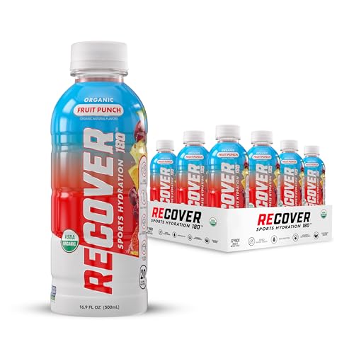 RECOVER 180 Organic Sports Hydration Drink, No Sugar Added, 20