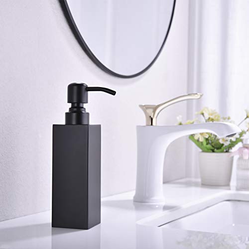 Bzoosiu Matte Black Soap Dispenser 304 Stainless Steel Countertop Lotion Dispenser, Built In 8.5Oz (250 Ml) #TOP4