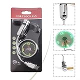 EffiFish LED Digital Clock USB Fan ，Desktop Personal Fan With Real Time Display For Home Computer Laptop Desk Fans(clock) - Image 6