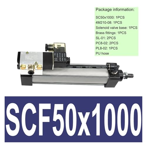 Vérin pneumatique alésage 50 sans fuite avec électrovanne DC24