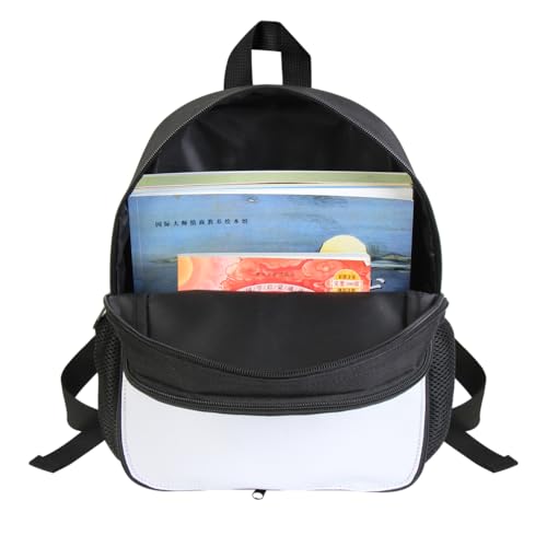 4PCS Blank Backpack for Kids Kindergarten DIY Painting Plain Bookbag Customizable Sublimation Blank Bag for Preschool Children Outdoor Day Pack Black by Dispalang - Used condition - Image 4