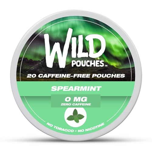 Wild 0mg Nicotine Free Pouches No Caffeine Spearmint - 20 x Caffeine Free Pouches
