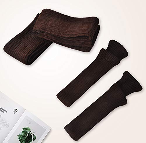 Image of Thigh Highs Leg Warmers for Women Over Knee High Crochet Extra Long Socks